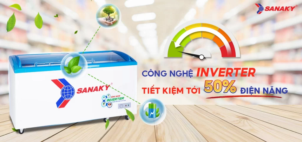 Tủ đông Sanaky Inverter 437L VH-6899K3