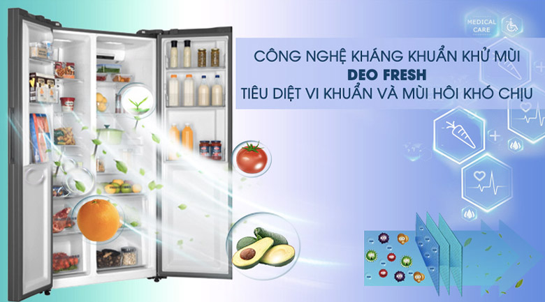 Tủ lạnh Aqua Inverter 602 lít Side By Side AQR-IG696FS GB