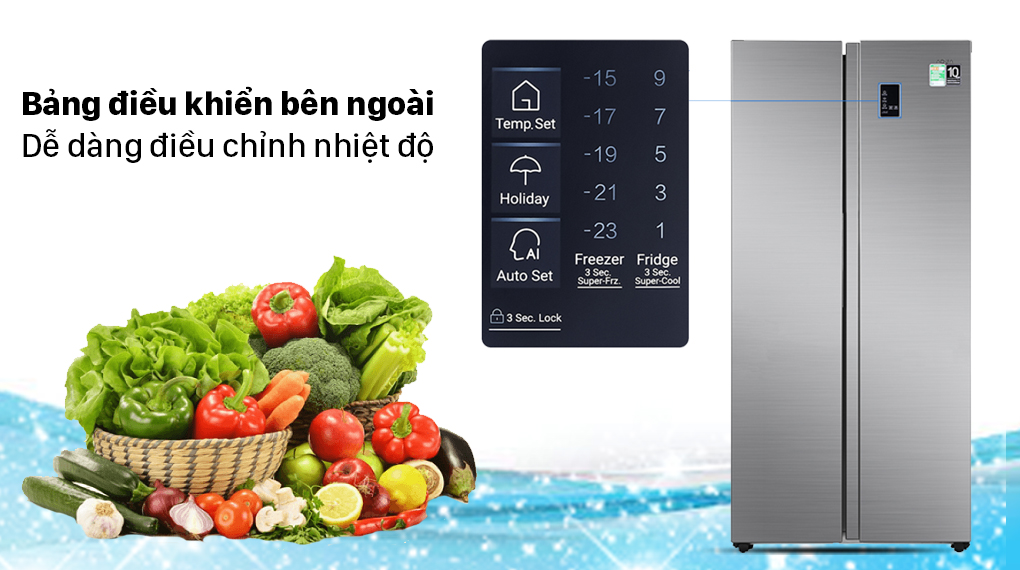 Tủ lạnh Aqua Inverter 480 lít AQR-S480XA(SG)