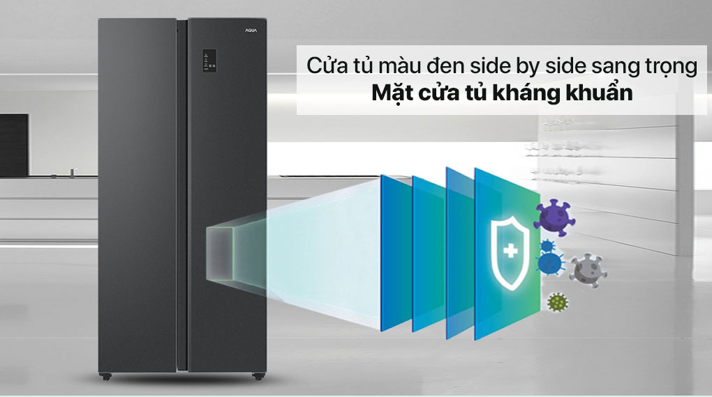 Tủ lạnh Aqua Inverter 480 lít AQR-S480XA(BL)