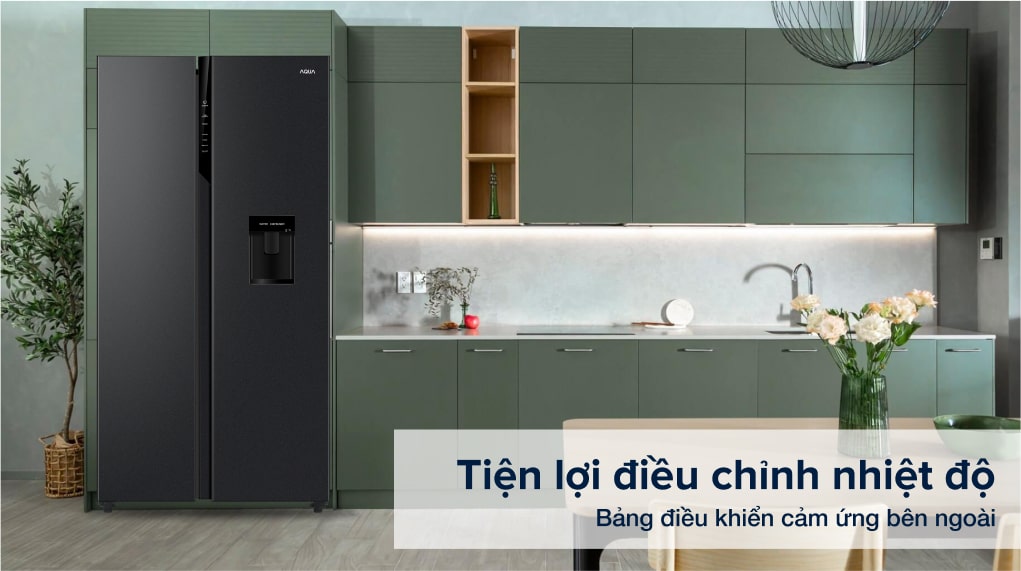 Tủ lạnh Aqua Inverter 524 lít AQR-SW541XA(BL)