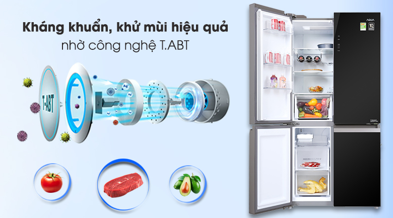 Tủ lạnh Aqua Inverter 549 lít Multi Door AQR-IG636FM(GB)