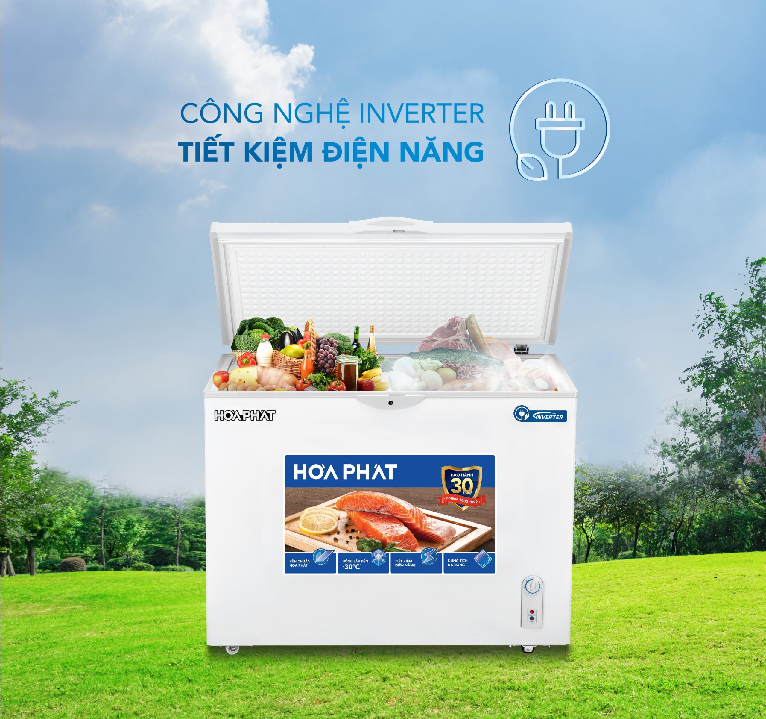 Tủ đông Hòa Phát Inverter 252 lít HPF AD8252