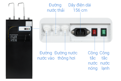 Máy lọc nước RO nóng lạnh Kangaroo Hydrogen KG10A12 10 lõi