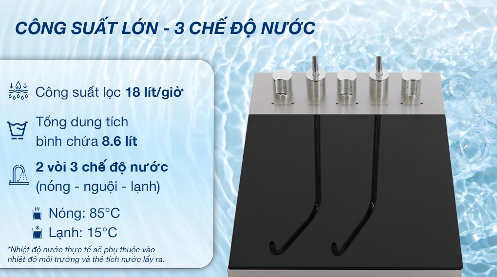 Máy lọc nước RO nóng nguội lạnh Hydrogen Kangaroo Sumire KG12A6 12 lõi