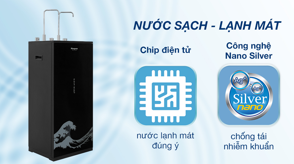Máy lọc nước RO nóng lạnh Kangaroo Hydrogen KG10A12 10 lõi