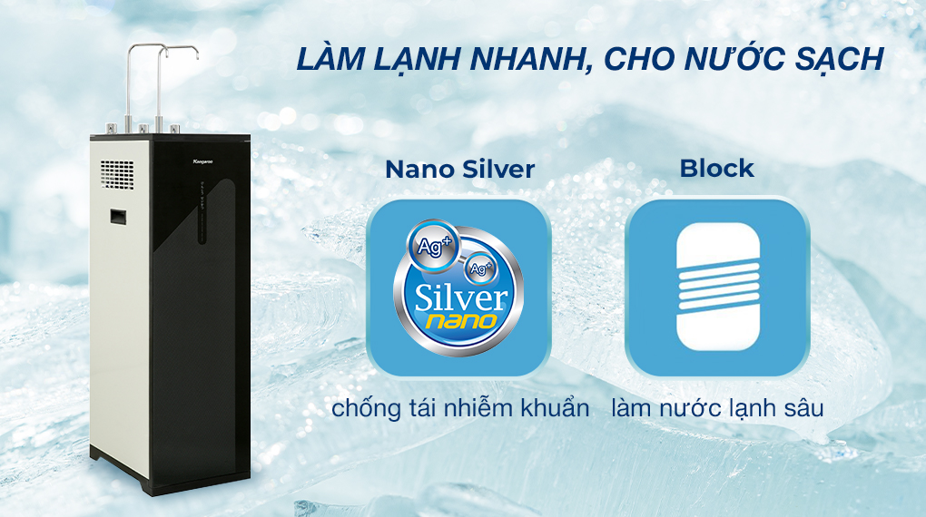 Máy lọc nước RO nóng nguội lạnh Kangaroo KG10A18 10 lõi