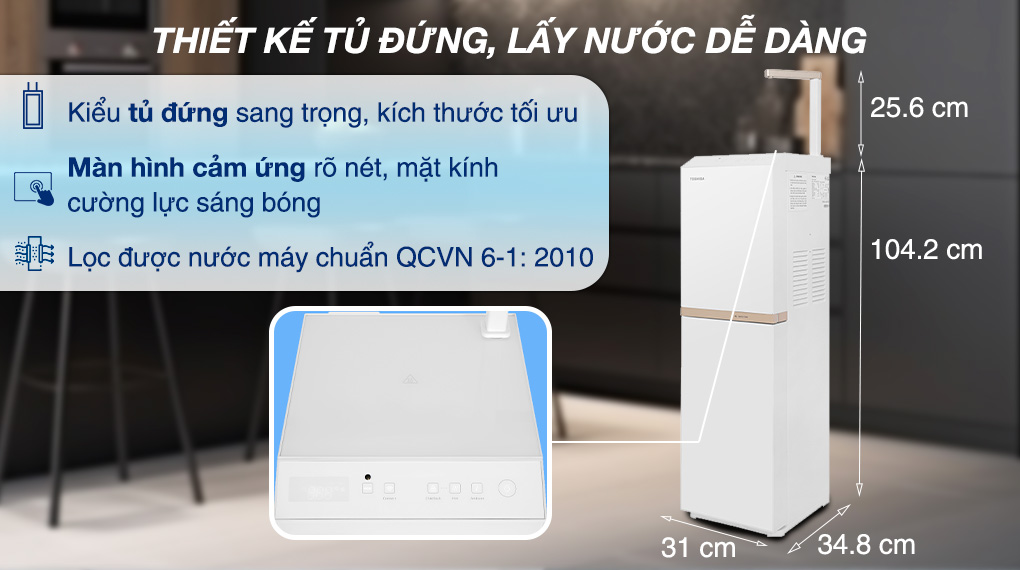 Máy lọc nước RO TOSHIBA PURE TWP-H2396SVN(W)