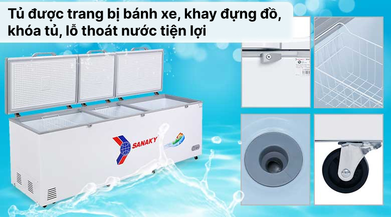 Tủ đông Sanaky Inverter 900 lít VH1199HY4K
