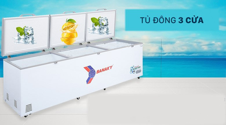 Tủ đông Sanaky Inverter 1143.5 lít VH-1399HY4K