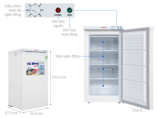 Tủ đông đứng Sanaky Inverter 118 lít VH-160VD3