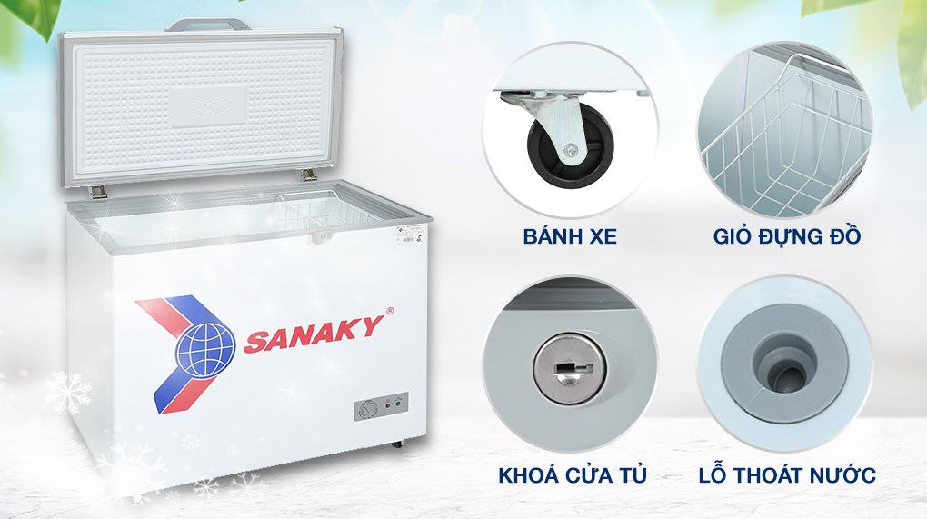 Tủ đông SANAKY 208 Lít TD.VH255HY2