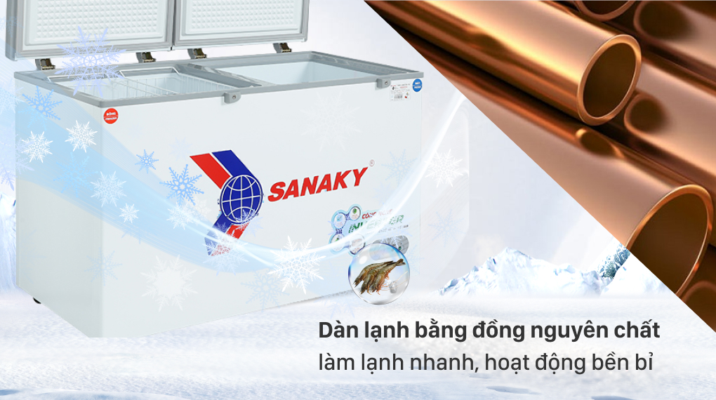 Tủ đông Sanaky Inverter 365 Lít VH-5699W3