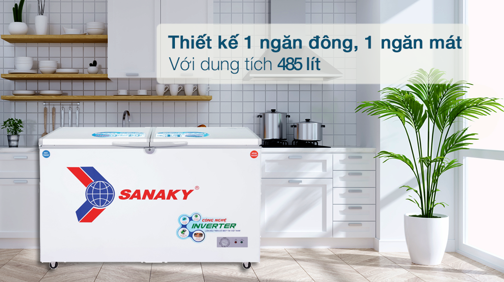 Tủ đông Sanaky Inverter 485 lít VH-6699W3