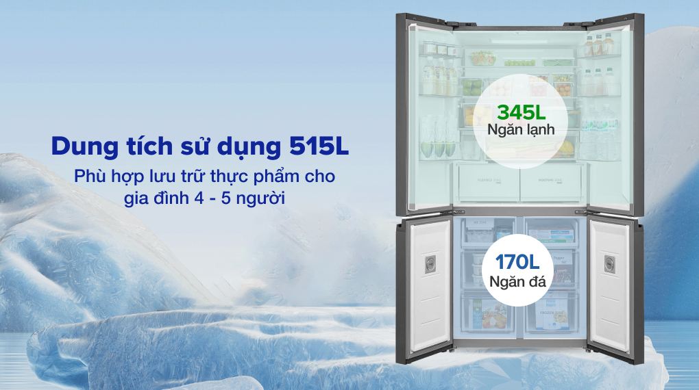 Tủ lạnh Toshiba Inverter 515 lít Multi Door GR-RF665WIA-PGV(22)-XK