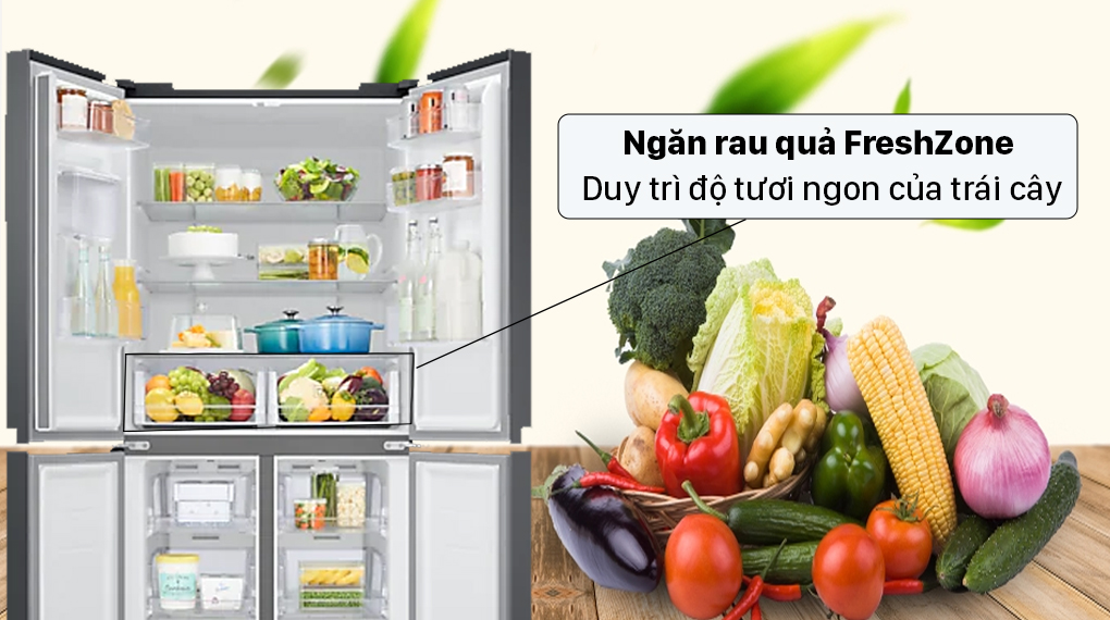 Tủ lạnh Samsung Inverter 488 lít Multi Door RF48A4010B4/SV