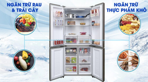 Tủ lạnh Aqua Inverter 456 lít Multi Door AQR-IG525AM GB
