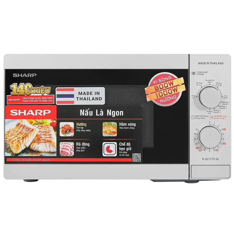 Lò vi sóng có nướng Sharp R-G211TV-SL 21 lít