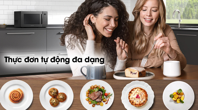 Lò vi sóng có nướng Samsung 30 lít MG30T5018CK/SV